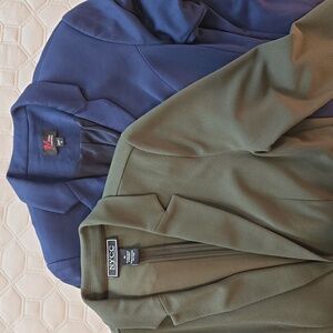 2 WOMEN'S BLAZERS M  Navy and Olive Green